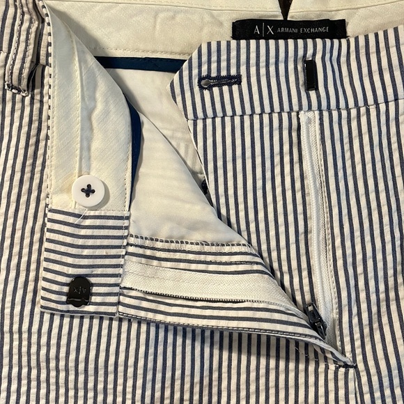 Armani Exchange Striped Cotton Shorts Size 10 - Picture 9 of 15